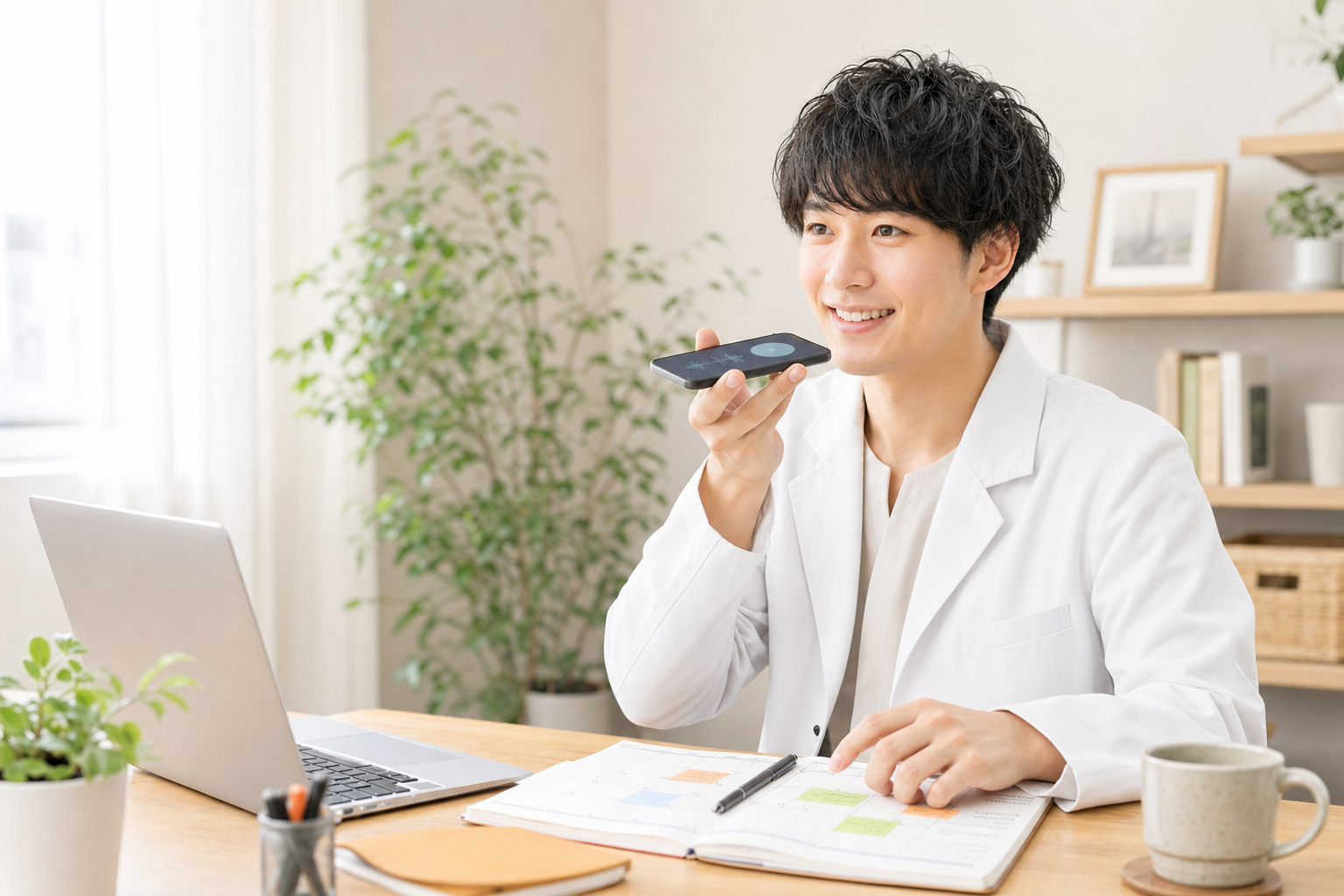 スマートフォンの音声入力で予定を整理するWebライター